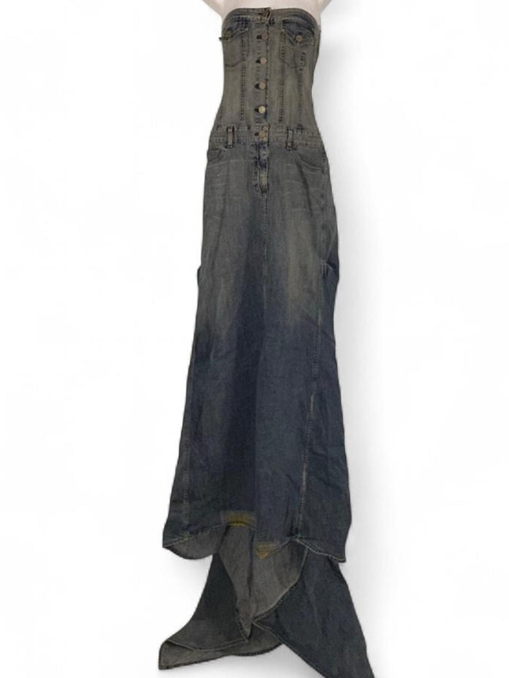 Insane archival Y2K Polo Jeans Co denim corset gown dress